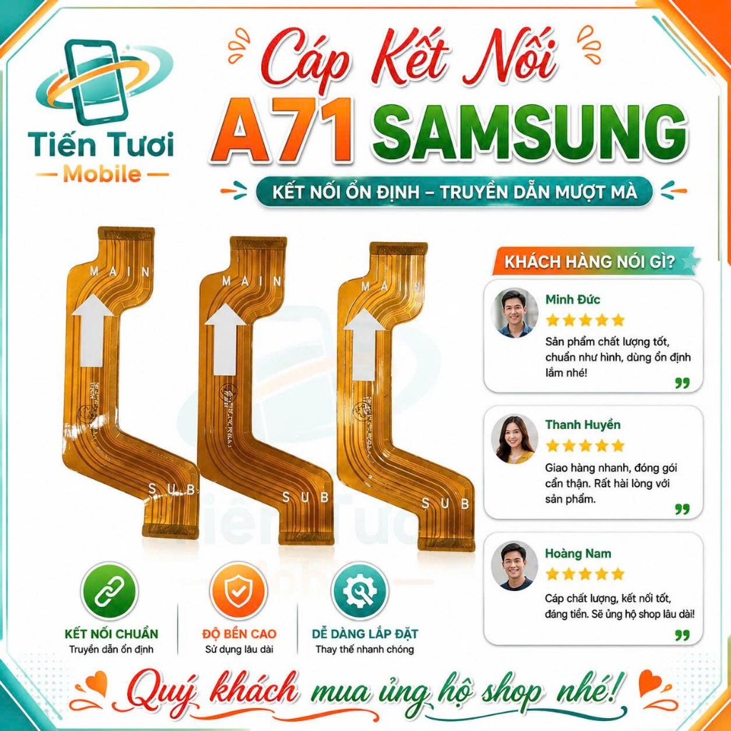 Cáp Kết Nối Samsung A71 Thay Thế, Linh Kiện Main Sạc Chất Lượng Cho A71