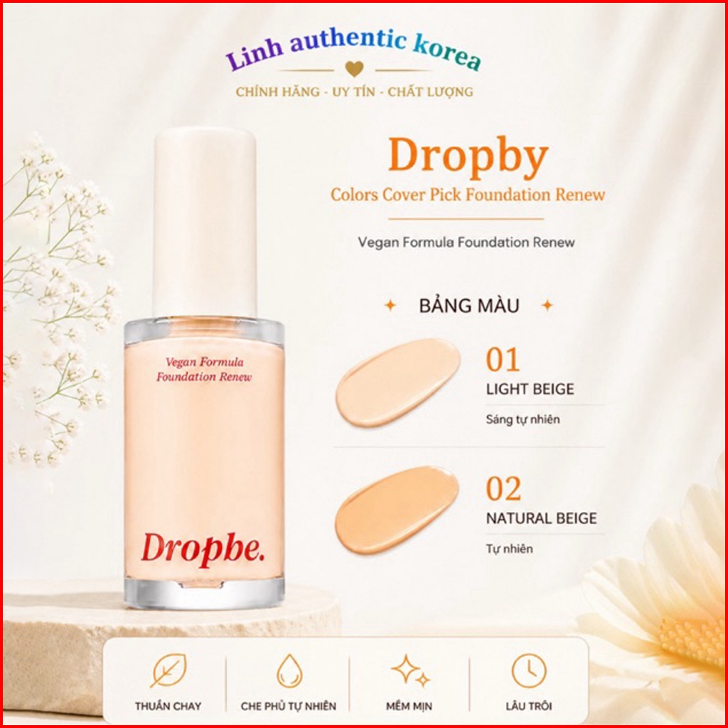 Kem Nền Trang Điểm Dropbe Colors Cover Pick Foundation Renew