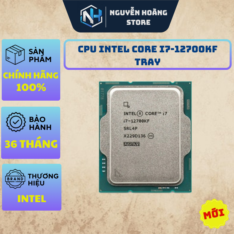 CPU INTEL CORE I7-12700KF TRAY - NEW BẢO HÀNH 36 THÁNG