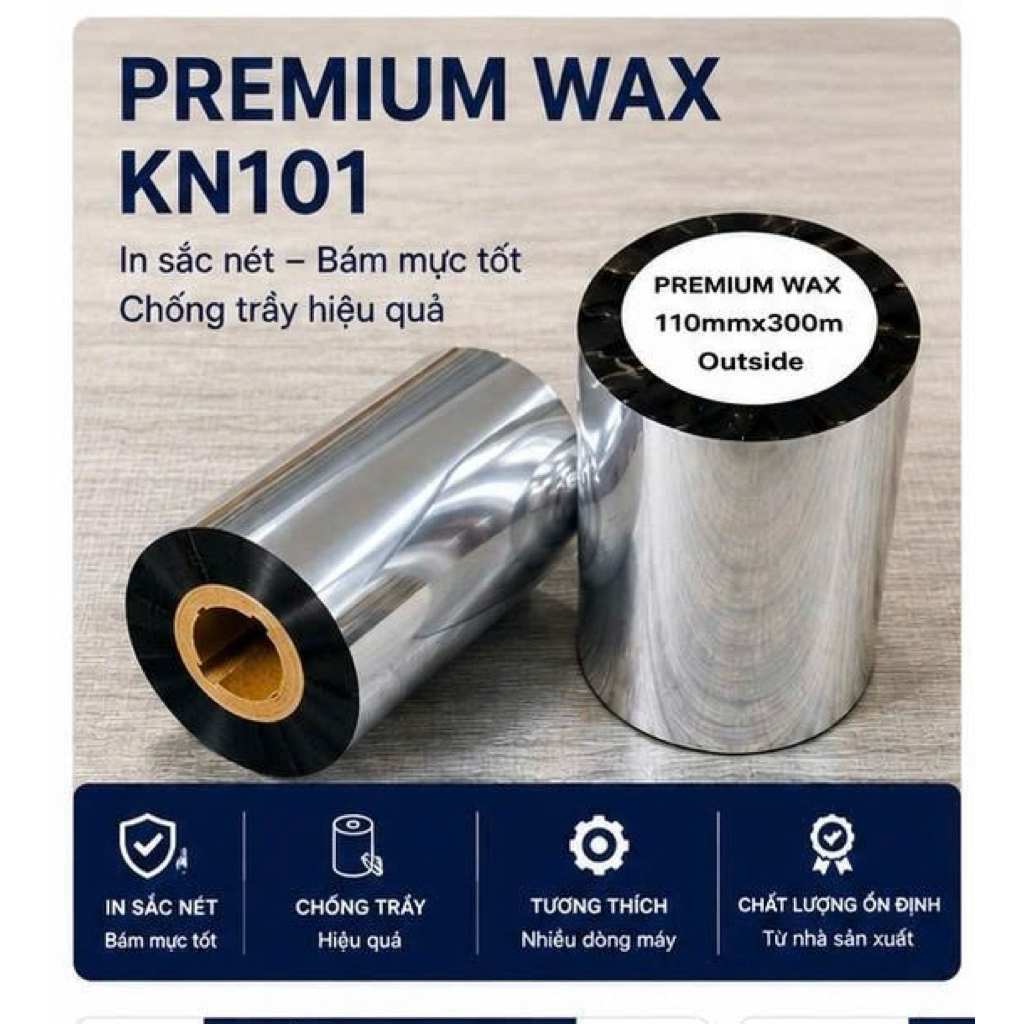 Ruy Băng In Mã Vạch Premium Wax KN101