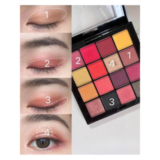 (THANH LÝ) Phấn Mắt NYX Ultimate Eye Shadow Palette - Phoenix. Màu Mắt Đỏ Ấm. Bảng Mắt