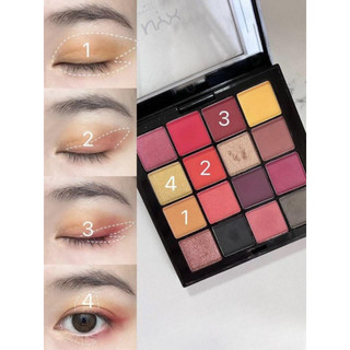 (THANH LÝ) Phấn Mắt NYX Ultimate Eye Shadow Palette - Phoenix. Màu Mắt Đỏ Ấm. Bảng Mắt