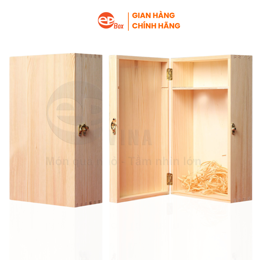 Hộp Gỗ Thông Đựng Rượu Đôi Epvina Box Khắc Logo Theo Yêu Cầu HO17-238-I02