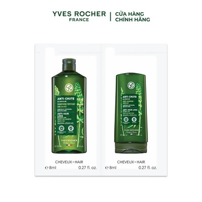 Set dầu gội & dầu xả giảm tóc gãy rụng Yves Rocher Ant-Hair Loss (2x8ml)