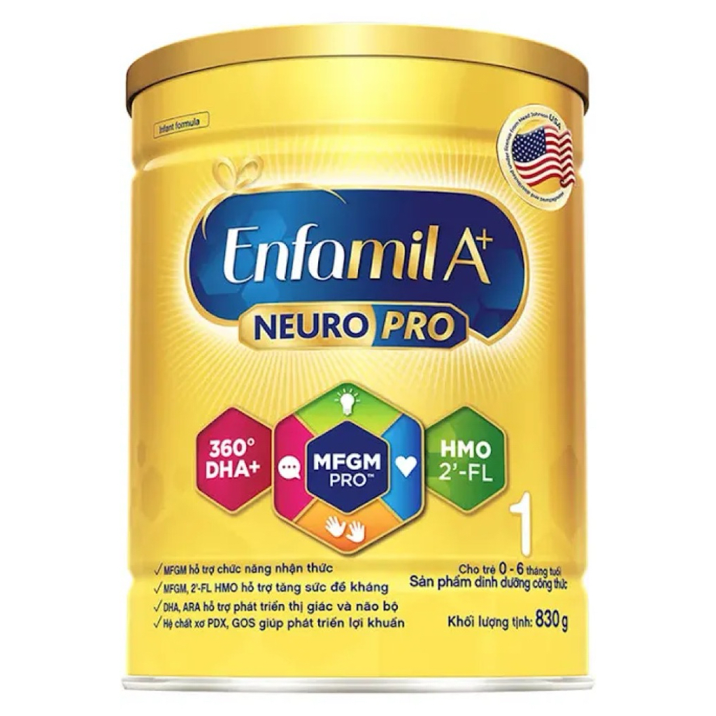 Sữa Enfamil A+ số 3 từ 1 đến 3 tuổi lon 800g đủ số 1,2,3