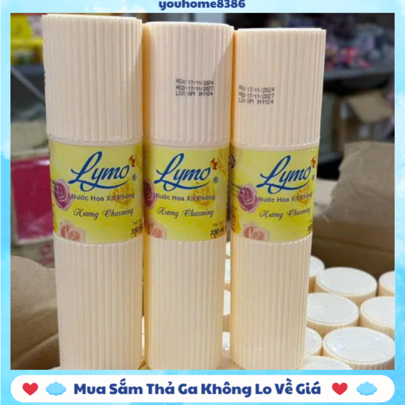 Xịt Thơm Phòng Lymo Sọc 350ml Khử Mùi Làm Thơm Lưu Hương Xịt Phòng Hương Hoa Enchanter #