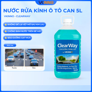 Nước rửa kính ô tô chuyên dụng ClearWay chống bám nước, sạch sâu an toàn với cần gạt và bề mặt kính