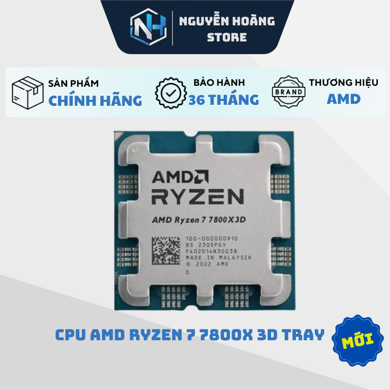 CPU AMD Ryzen 7 7800X3D Tray - NEW BẢO HÀNH 36 THÁNG