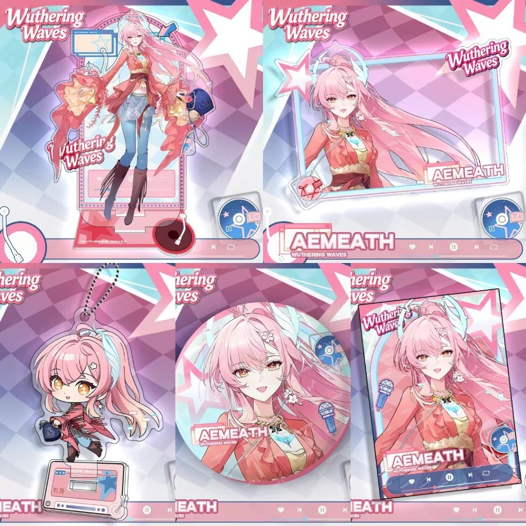 [Có sẵn] Standee, Huy Hiệu, Móc khóa Aemeath Wuthering Waves - Phụ Kiện  Game Wuthering Waves Aemeat