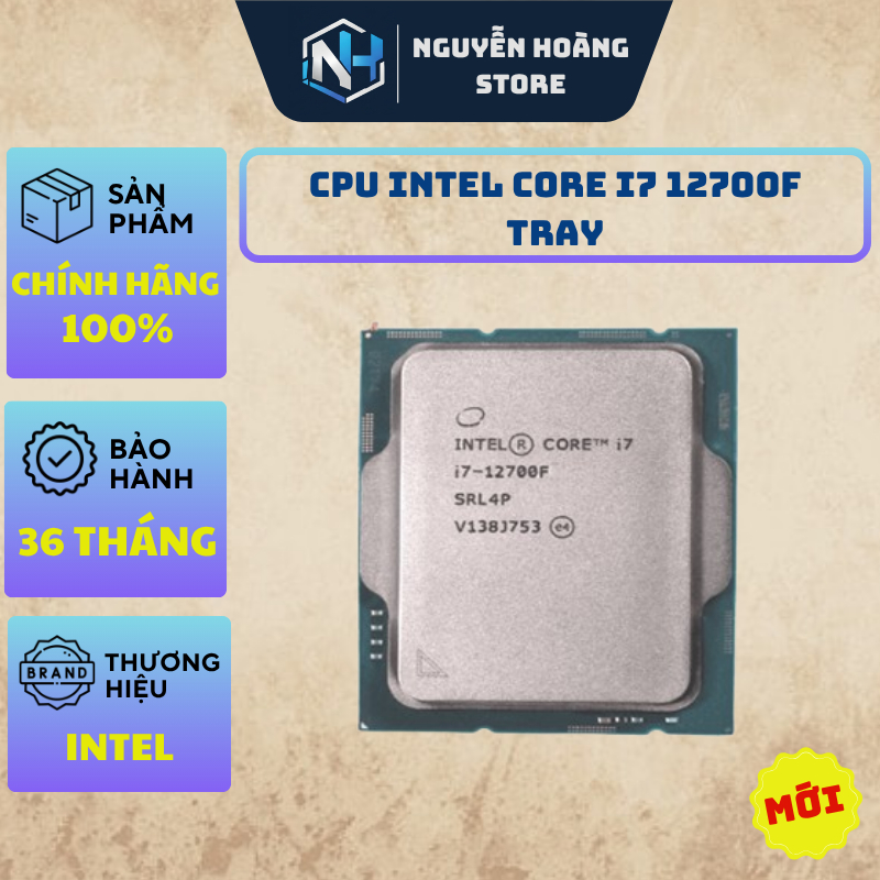 CPU Intel Core i7-12700F TRAY - NEW BẢO HÀNH 36 THÁNG