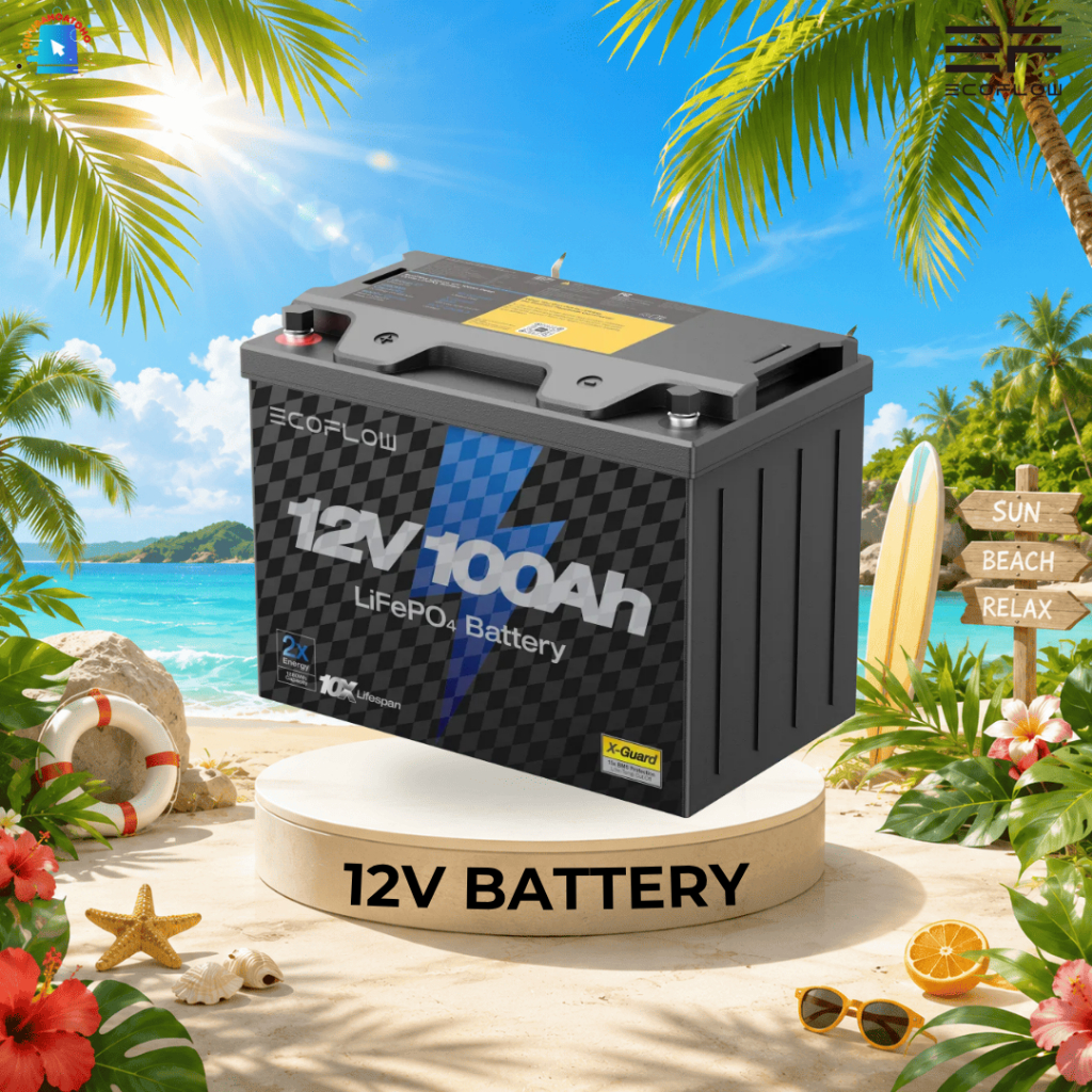 [HÈ DIVU] Pin EcoFlow Lithium 12V 100Ah - Dung lượng 1280Wh
