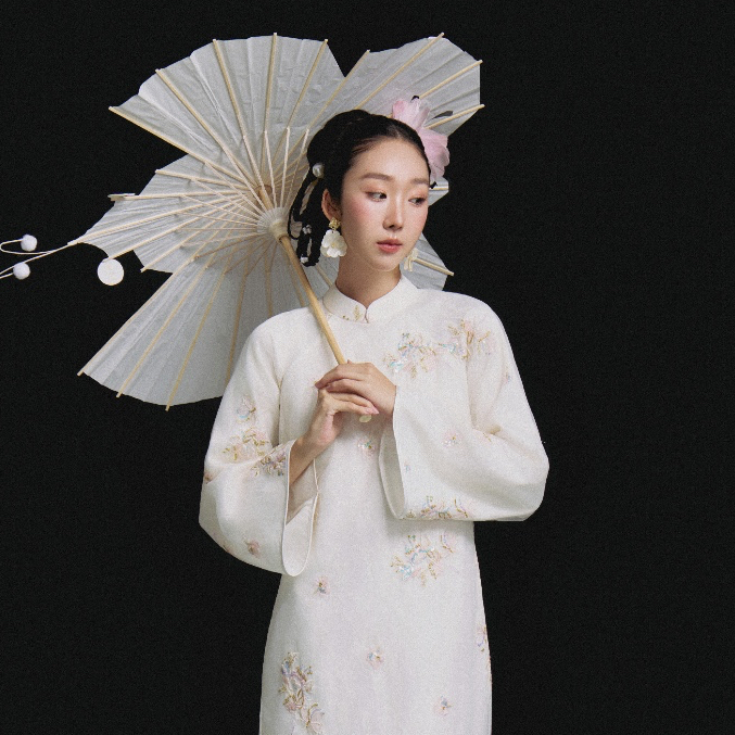 Áo Dài Tuyết Hoa - EDINI - A1738
