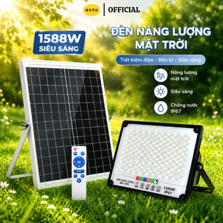 Đèn Năng Lượng Mặt Trời HUTO 1588W Siêu Sáng Tiết Kiệm Điện Năng