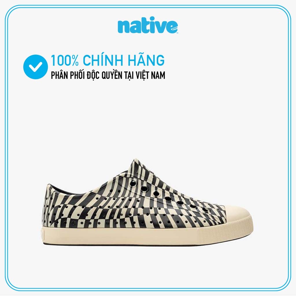 NATIVE - Giày Lười Jefferson Sugarlite Print - JIFFY BLACK - Thương Hiệu Canada