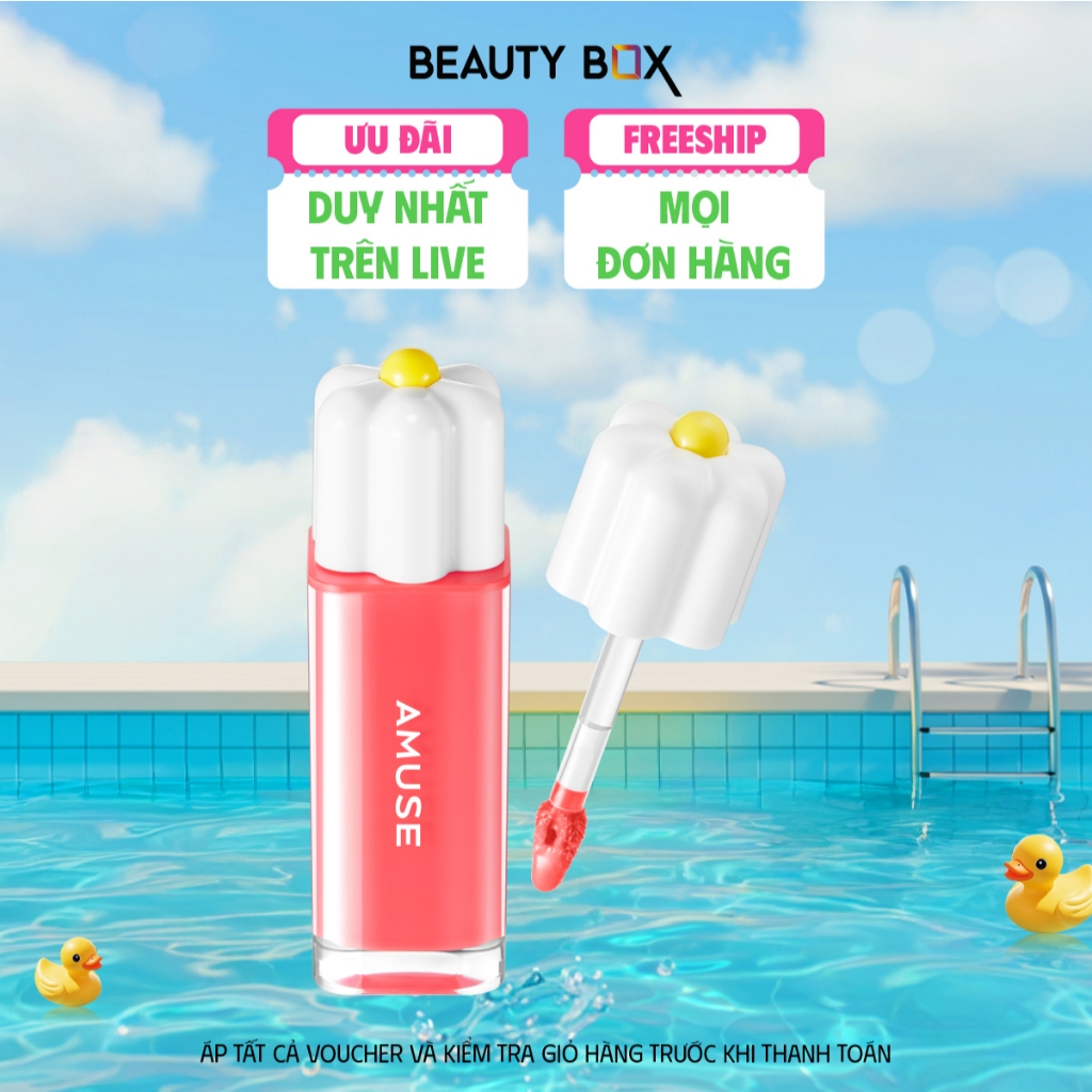 [LIVE] Son Nước Bóng Thuần Chay Amuse Dew Tint 4g