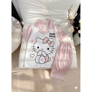 [ mua 4 tặng 1 ] ĐỒ BỘ PYJAMAS LỤA XƯỚC QUẦN NGỐ BỘ ĐỒ MẶC NHÀ MÁT