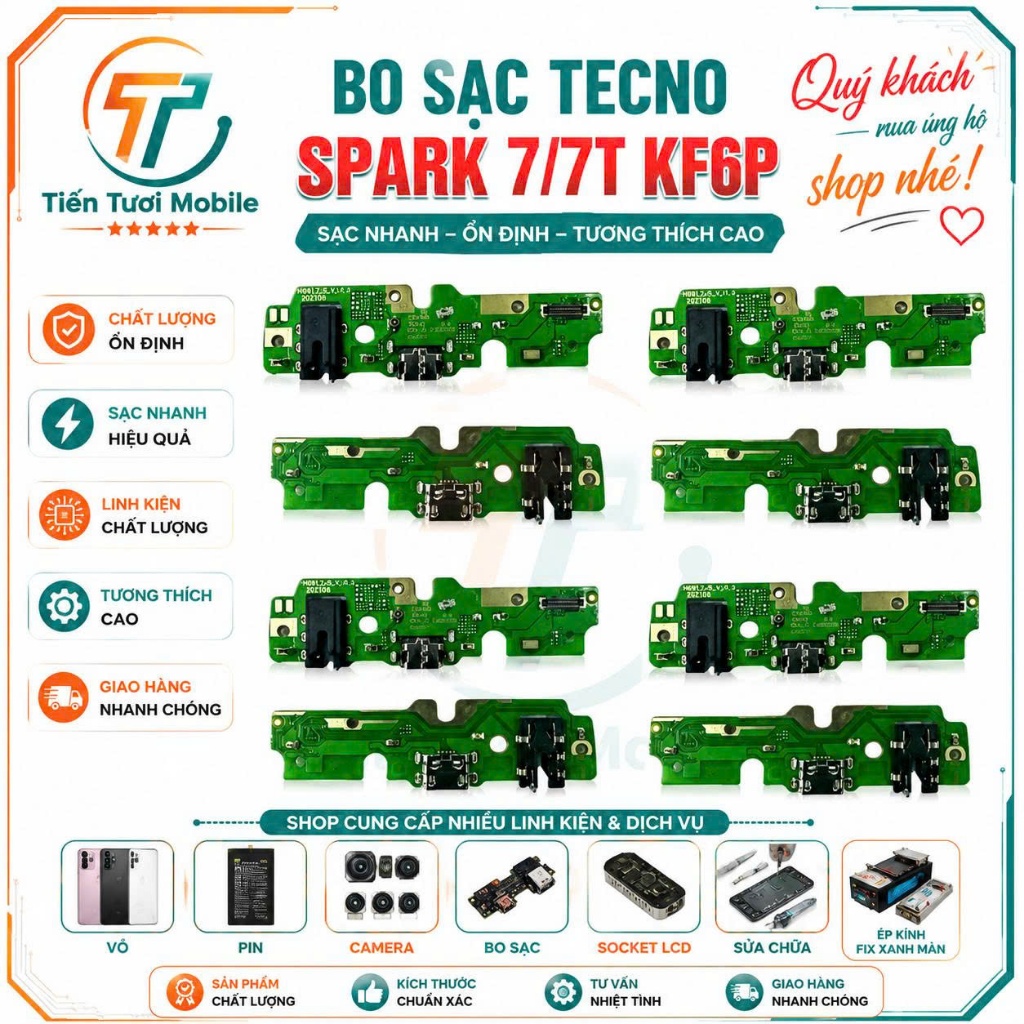 Bo Sạc Tecno Spark 7,Spark 7T