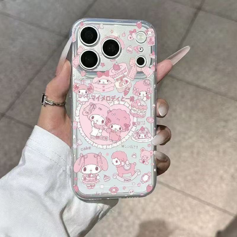 Ốp lưng iPhone họa tiết My Melody và My Sweet Piano, phù hợp iPhone 17 16 15 14 13 12 11 Pro Max