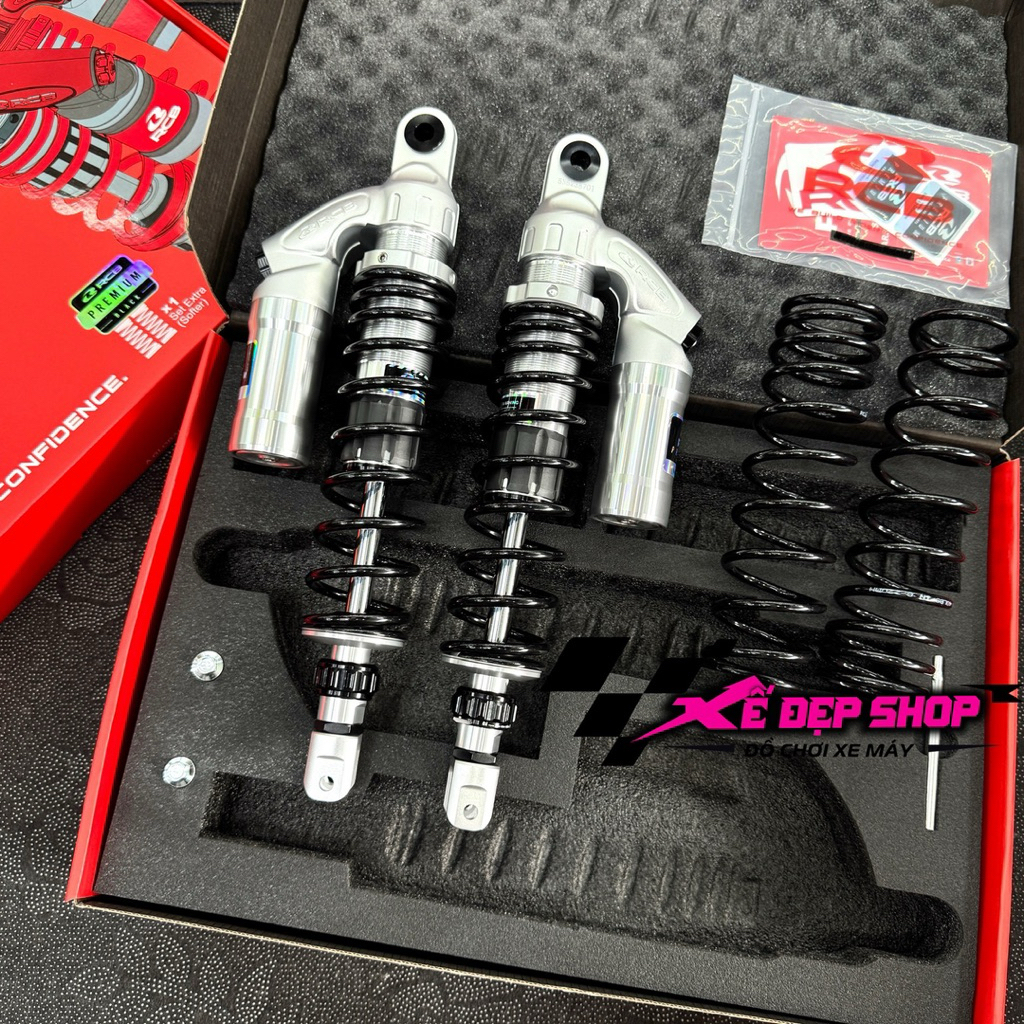 Phuộc rcb VD Crom Shvn Sh125 Sh150 Sh150 AB160 AB4val chính hãng - đen crom - phụ kiện thay thế nhún