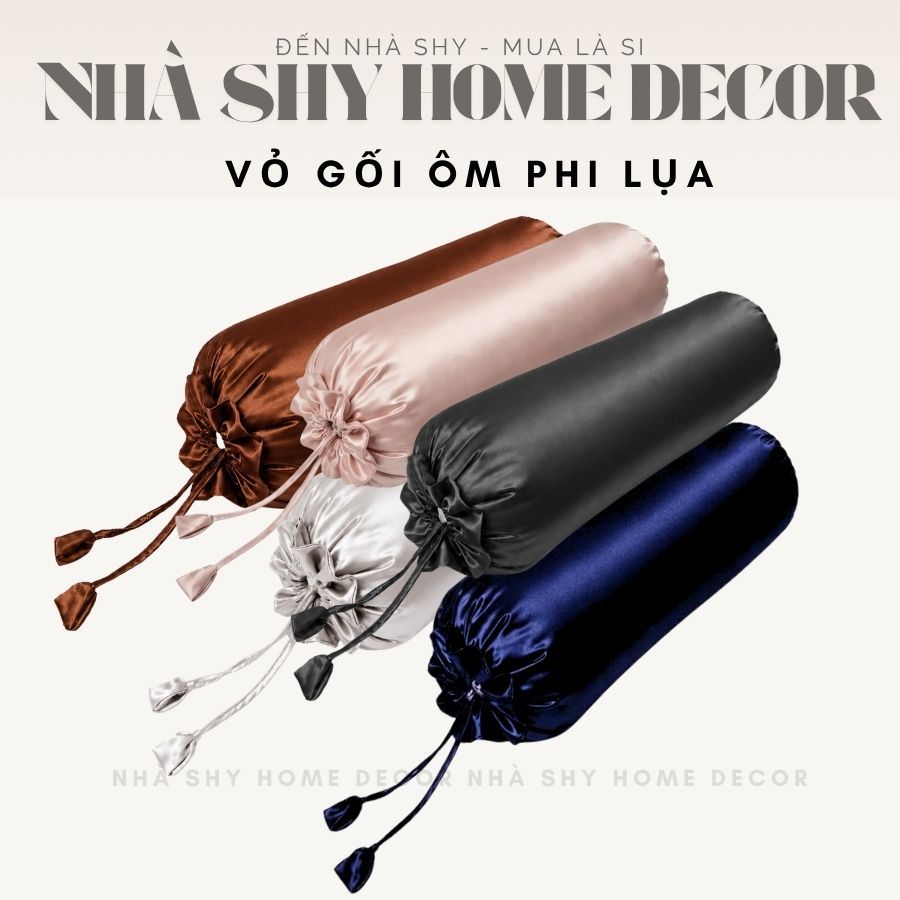 Vỏ Gối Ôm Phi Lụa Size 1mx35cm - Vỏ Gối Chất Liệu Phi Mát Mịn - Nhà Shy Home Decor