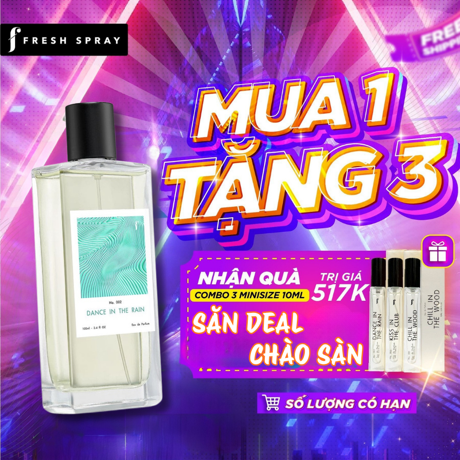 Deal Mở Bán | Nước hoa F Fresh Spray No.002 – Dance in the Rain EDP 50ML