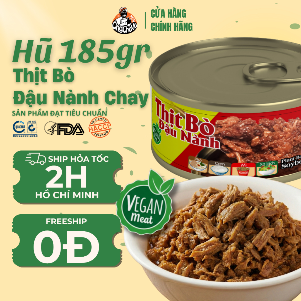 Thịt Hem Chay Ông Chà Và - Vị Bò 185g