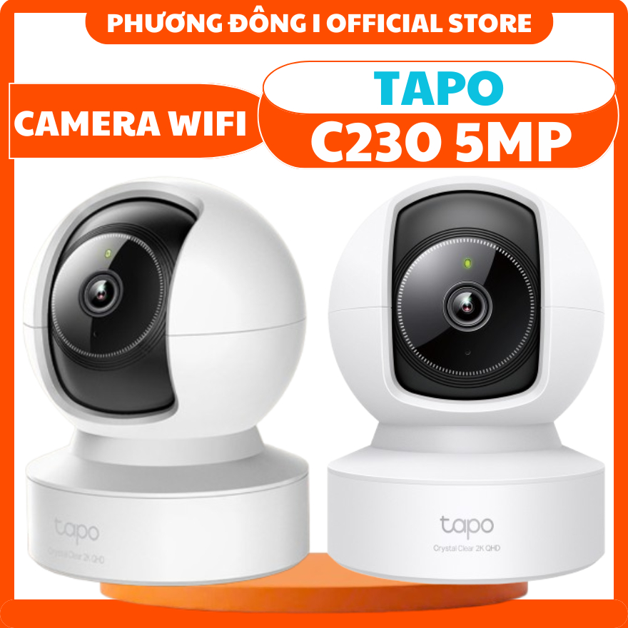 CAMERA WIFI TRONG NHÀ TAPO C230 5MP - XOAY 360 ĐỘ, ĐÀM THOẠI HAI CHIỀU, PHÁT HIỆN NGƯỜI, TIẾNG KHÓC,