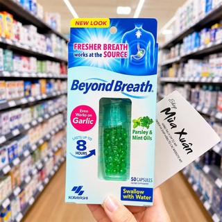 [HÀNG MỸ] [MADE IN JAPAN] Viên uống thơm miệng Beyond Breath Breath Freshening Parsley & Mint Oils, 50 viên