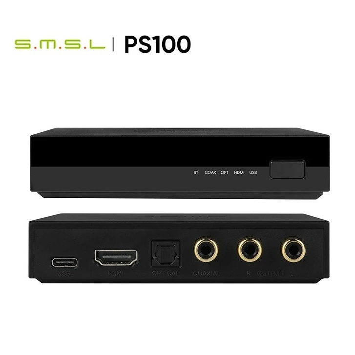 Bộ Giải Mã DAC SMSL PS100 Chính Hãng - Chip ES9023 Cao Cấp Đa Kết Nối HDMI / Optical Tặng Dây Quang 