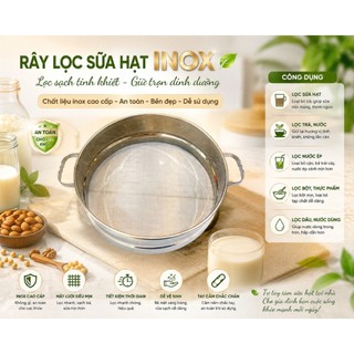 Rây lọc sữa siêu mịn innox 20cm
