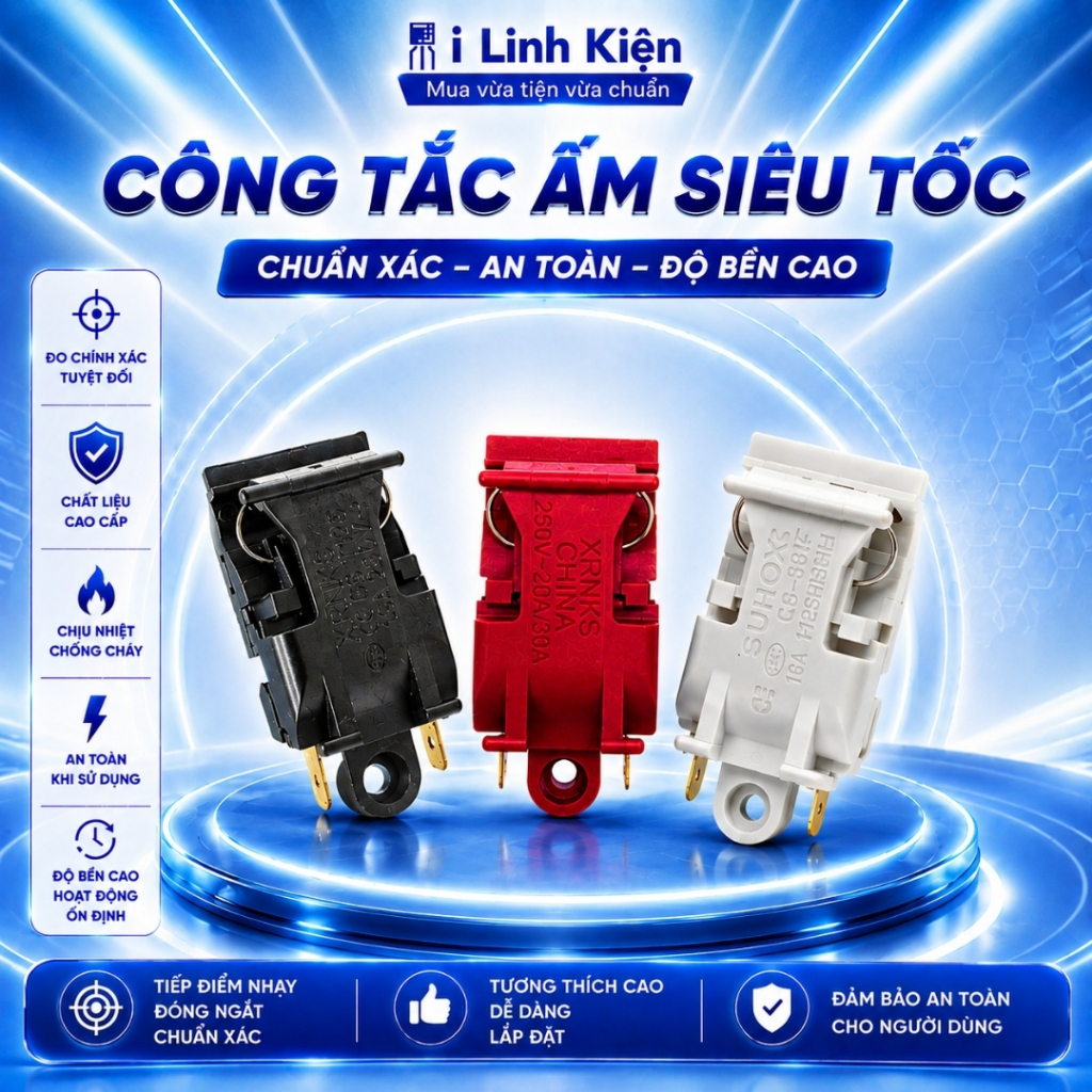 Công tắc ấm siêu tốc , ấm đun nước (combo 10 con) loại tốt 13A 16A 250V.