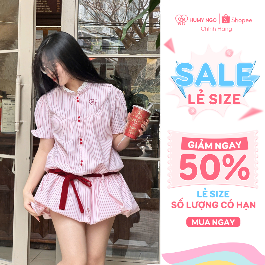 [HUMYNGO] - Set jump 𝐁𝐞𝐫𝐫𝐲 𝐉𝐮𝐦𝐩 cộc tay sơ mi chân váy bí - Phong cách thời trang nữ thiết kế [126]