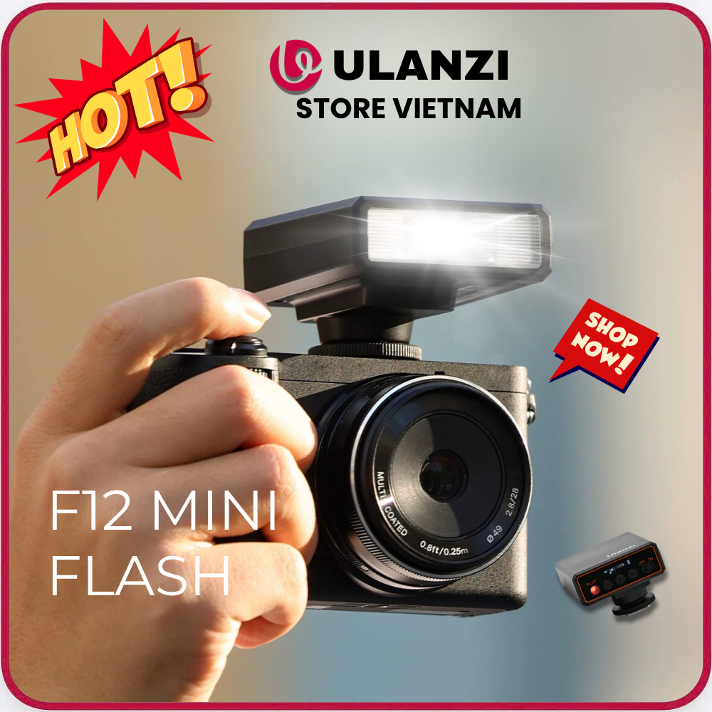 ULANZI F12 MINI FLASH (Black/White) - Đèn Flash Mini Dành Cho Máy Ảnh