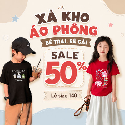 [XẢ KHO SIZE 140] Áo phông cho bé trai/bé gái - Quần áo trẻ em từ 26-30kg - Loza Kids XA009