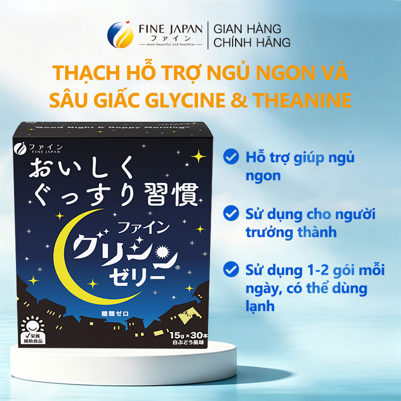 THỰC PHẨM BẢO VỆ SỨC KHỎE GLYCINE JELLY FINE JAPAN HỘP 6 THANH/30 THANH