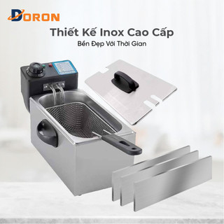 Bếp điện chiên nhúng DORON 2000W chất liệu inox dày dặn, bền bỉ theo thời gian