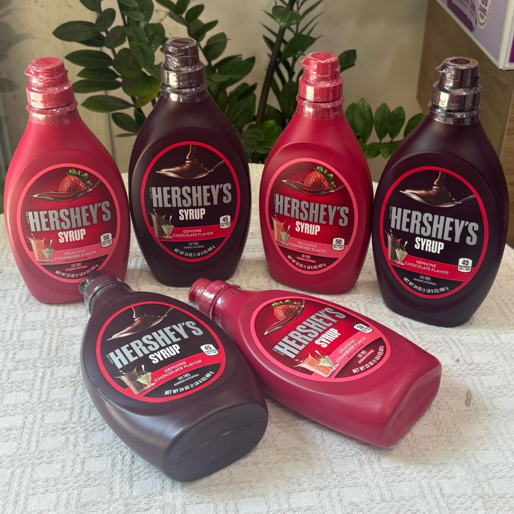 Siro Hershey’s Chocolate/Strawberry Mỹ - Sốt Trang Trí Bánh, Kem, Đá Xay, Chai Lớn Tiện Dùng