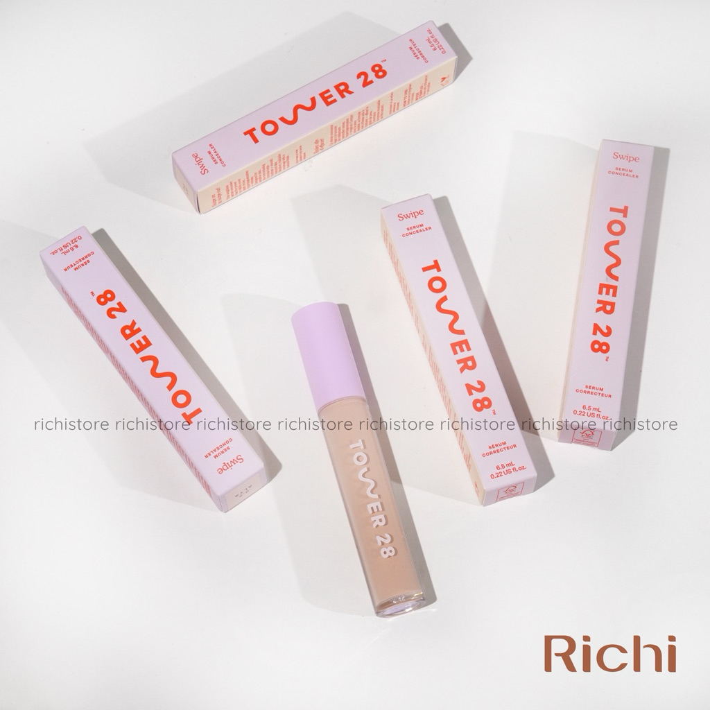Che khuyết điểm Tower 28 Swipe All-Over Hydrating Serum Concealer