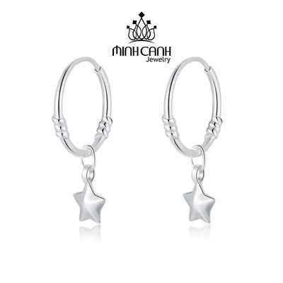 Khuyên Tai Bạc Cho Bé Mix Ngôi Sao - Minh Canh Jewelry