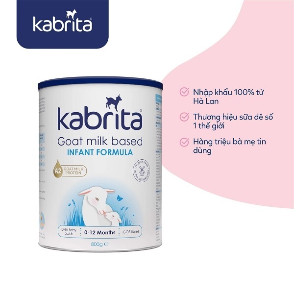 Sữa Dê Kabrita Số 1,2,3 Chứa Đạm Quý A2 Giúp Bé Phát Triển Toàn Diện Lon 800g