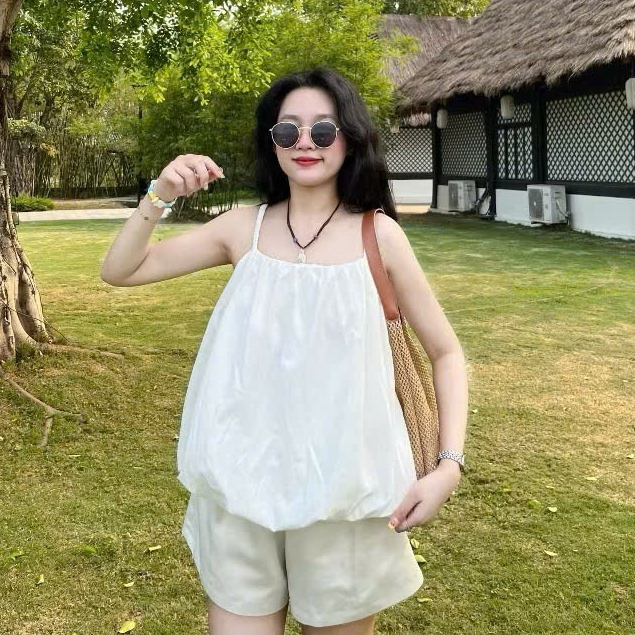 Áo 2 dây chun bo chất gió mềm mát dáng bí phồng đi chơi đi biển A506 SUTANO | BigBuy360 - bigbuy360.vn