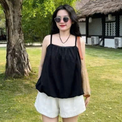 Áo 2 dây chun bo chất gió mềm mát dáng bí phồng đi chơi đi biển A506 SUTANO | BigBuy360 - bigbuy360.vn