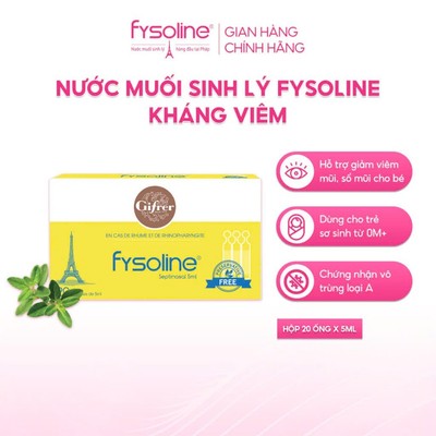 [Quà Tặng] Nước Muối Fysoline Septinasal - Vàng 20 Ống (Date T4.2027)