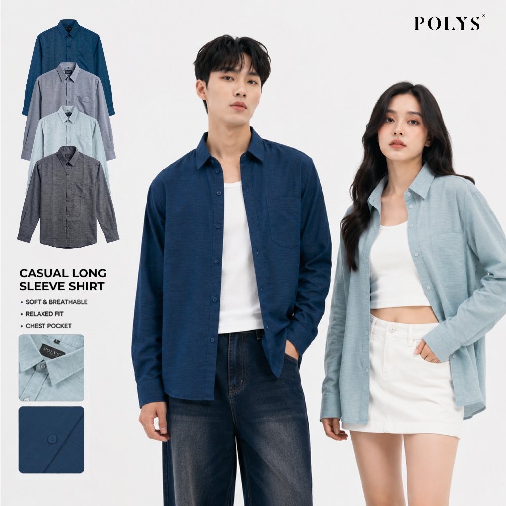 Áo Sơ Mi Linen Tay Dài Form Relaxed Vải Đũi Mềm Nhẹ Thoáng Mát Unisex CASUAL LINEN Shirt Dài Tay