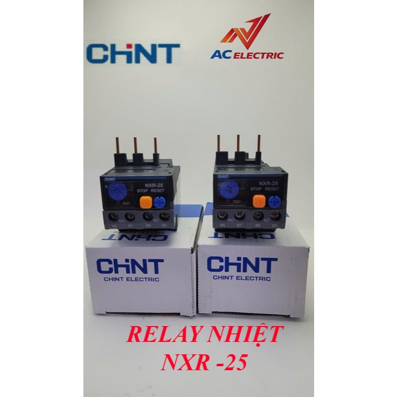 Relay nhiệt  CHINT NXR-25  0.63-1A /1.25 –2A /1.6- 2.5A / 1-1.6A / 2.5- 4A/ 4-6A/7-10A/ 9-13A,12-18A