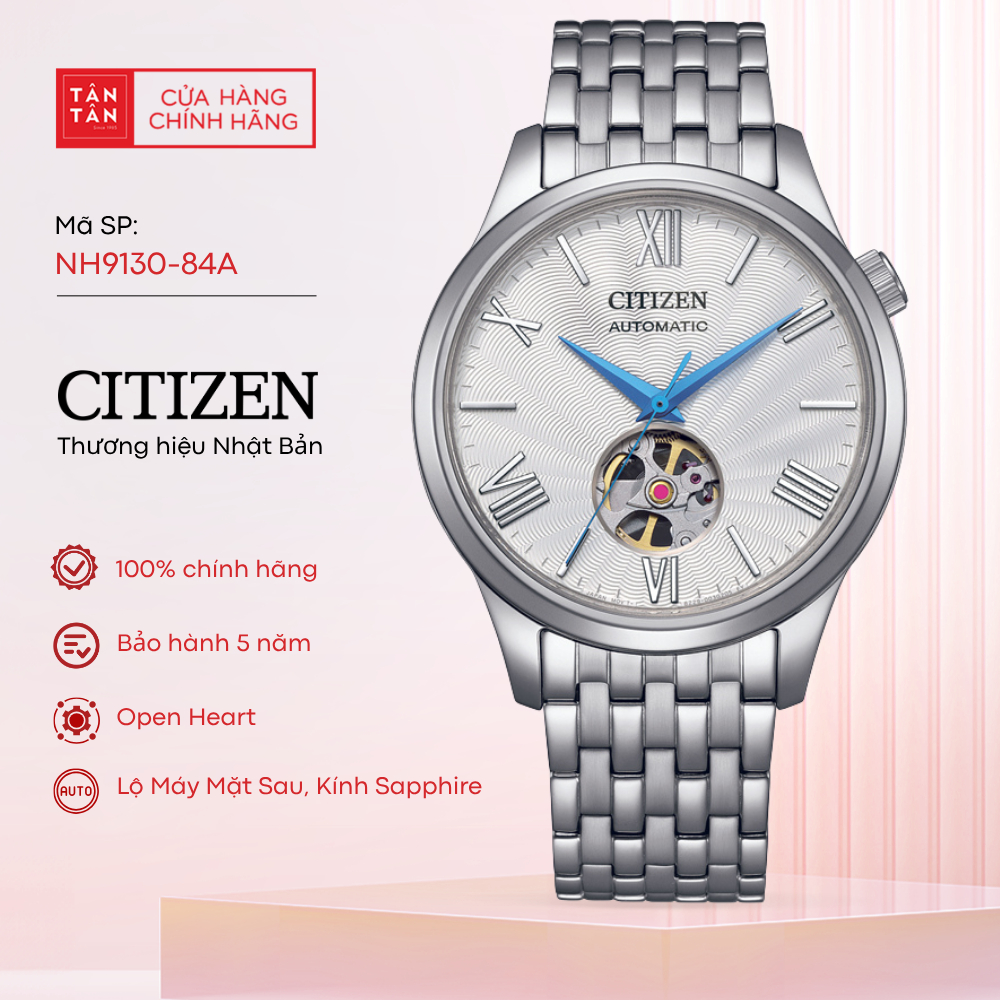 Đồng Hồ Nam Citizen Open Heart NH9130-84A Automatic 40mm - Đồng Hồ Tân Tân