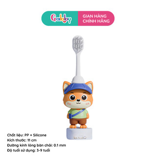 Bàn Chải Đánh Răng Cho Bé Gabby Hình Capybara, Ngộ Không, Thỏ Hồng, Mèo Tím Lông Mềm Mịn