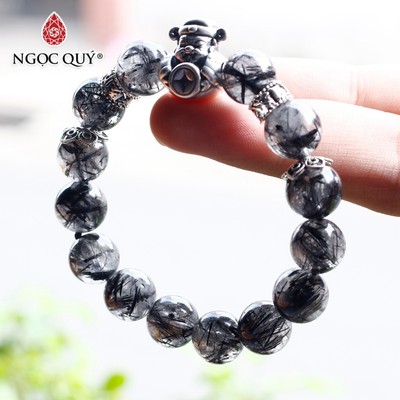 Vòng tay đá Thạch anh tự nhiên phối charm - Mẫu VC0700 - Ngọc Quý