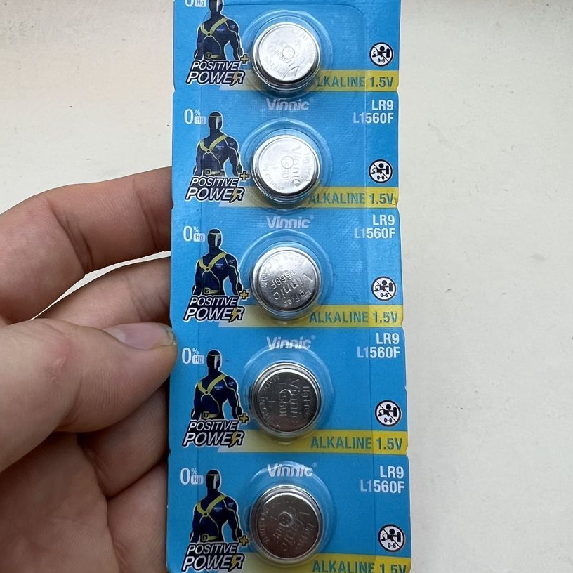vỈ 5 Pin Cúc Áo Vinnic LR9 L1560F 1.5V Alkaline