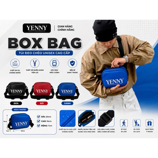 Túi Đeo Chéo BOX BAG YENNY BAG Da PU Chống Nước 2 Ngăn Nhỏ Gọn Unisex Nam Nữ Đi Học Đi Chơi
